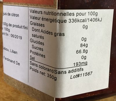 Confiture de fraise Mymouné 350gr