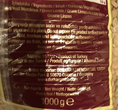 Duru lentille blonde 1kg