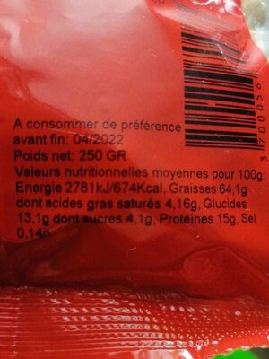 Noisettes emondées crues 250g