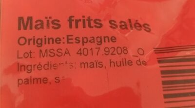 Mais frits salés 250g