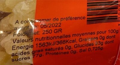 Ananas deshydratés cubes 250gr