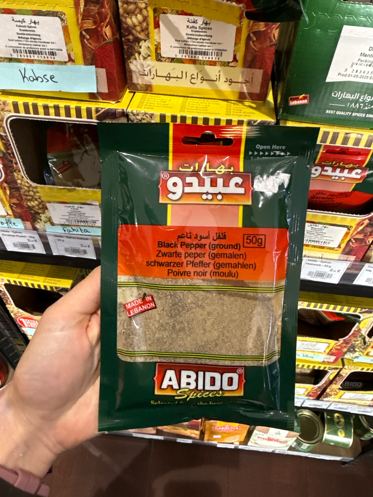 Abido - Poivre noir Moulu - 50g